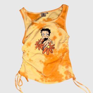 betty boop ruched tank top